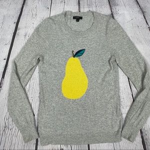 J. CREW women's wool blend yellow pear sweater, size S